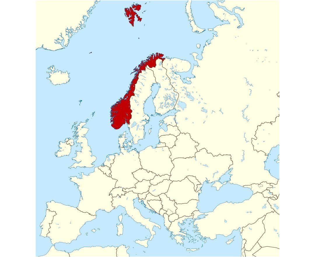 Norra asukoht kaardil