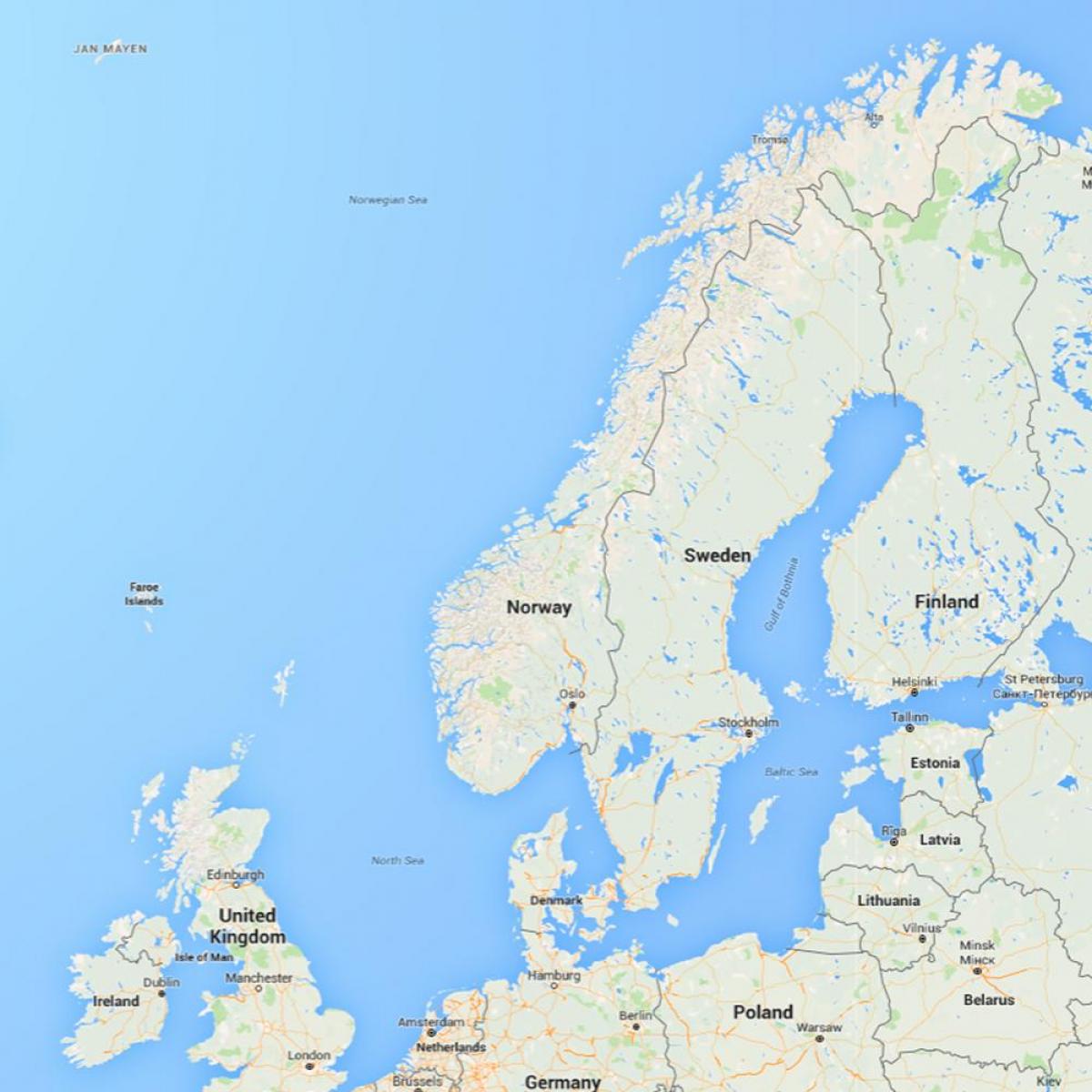 kaart norge-Norra
