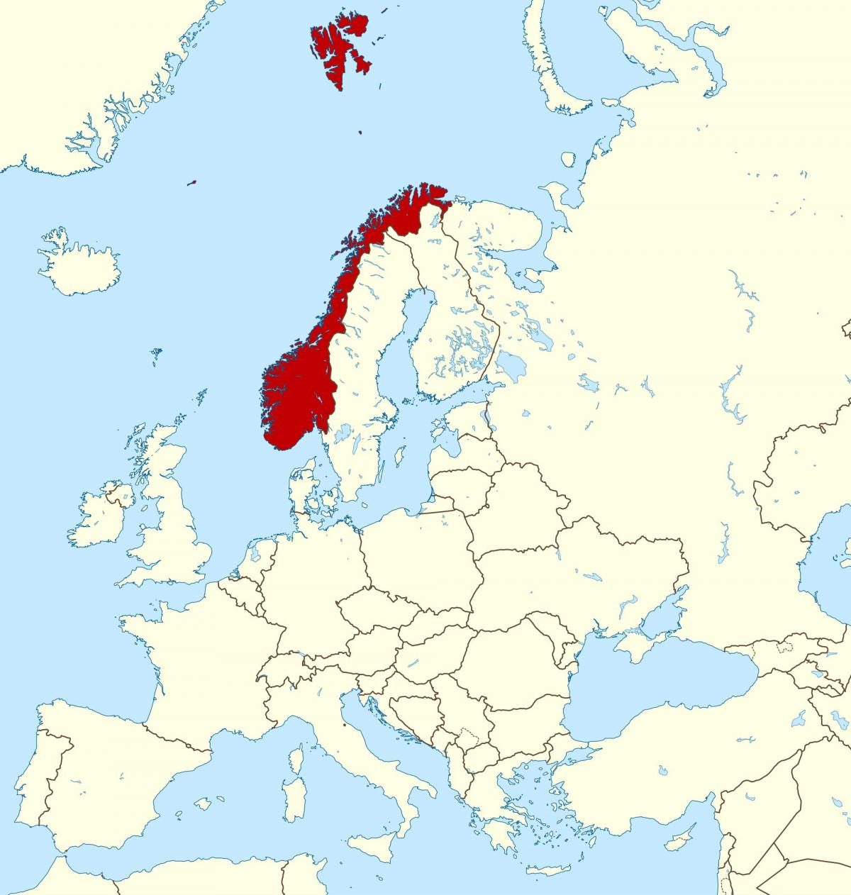 kaart Norra ja euroopa