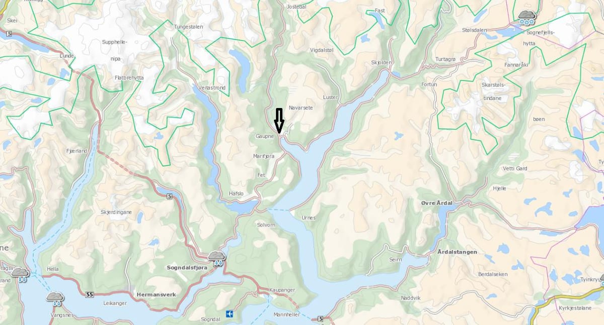 Kaart Norra kommune