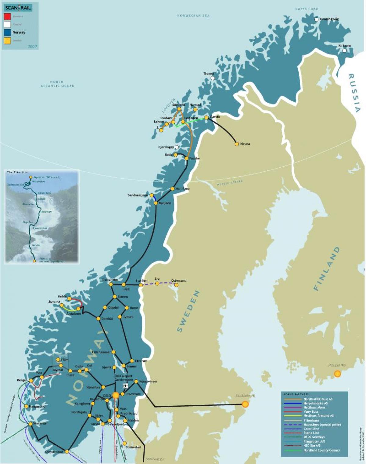 Norra raudtee kaart