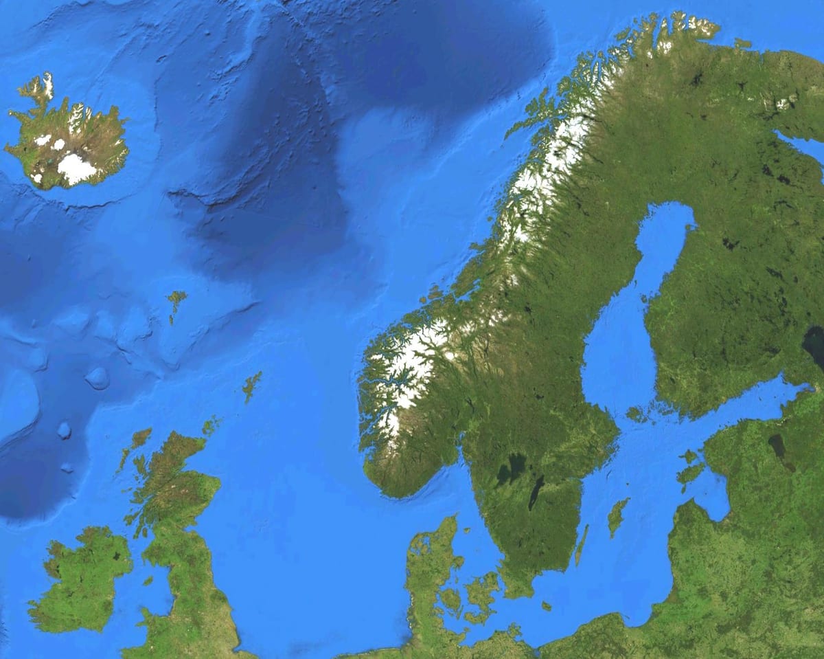 Kaart Norra satellite