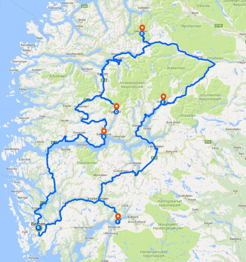 Norra liustik kaart