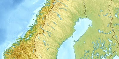Kaart füüsilise Norra
