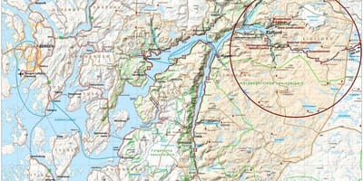 Hardangerfjord Norra kaart