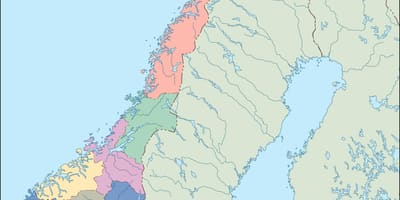 Kaart Norra vector