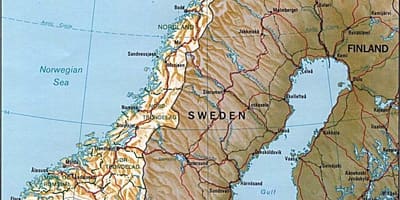 Kaart Norra mägedes