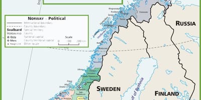 Kaart Norra poliitiline 