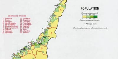Norra rahvaarv kaart