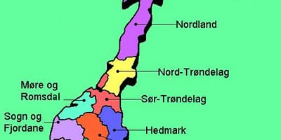 Kaart Norra riigi turismimarsruutide 
