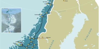 Norra raudtee kaart