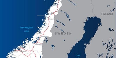 Tasuliste teede Norra kaart